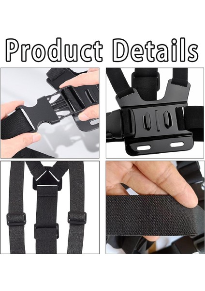 5 Parça Göğüs Bandı Aksiyon Kamera ve Telefon Tutucu – 360° Döner, Ayarlanabilir Harness, Spor ve Outdoor Kayıt İçin GoPro Uyumlu Chest Mount Holder | ZR1130 indirimleri