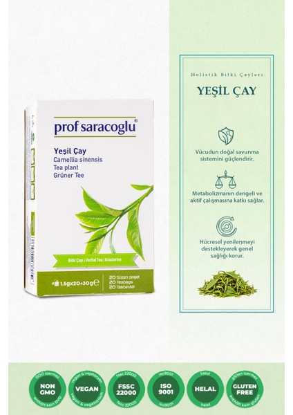 Yeşil Çay Bitki Çayı 20'li