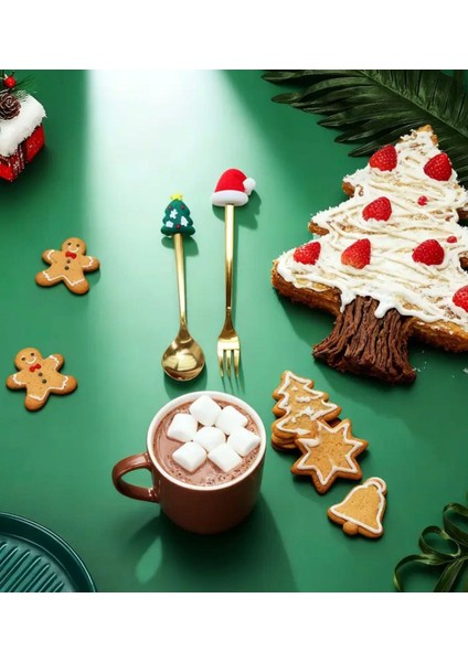 2'li Noel Yılbaşı Çatal Kaşık Seti fiyatları