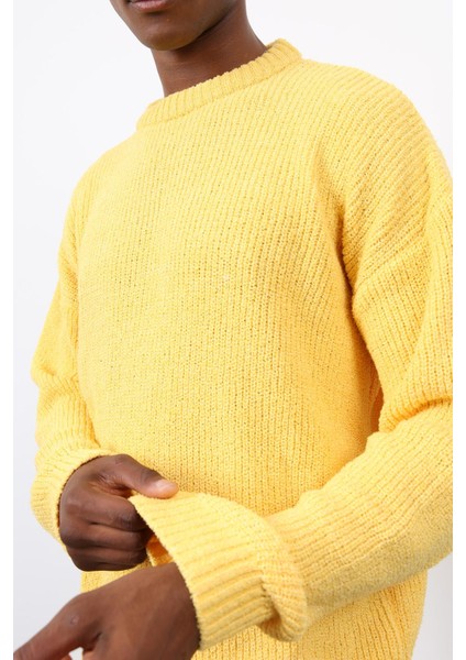 Sarı Örme Triko Erkek Kazak fırsatları