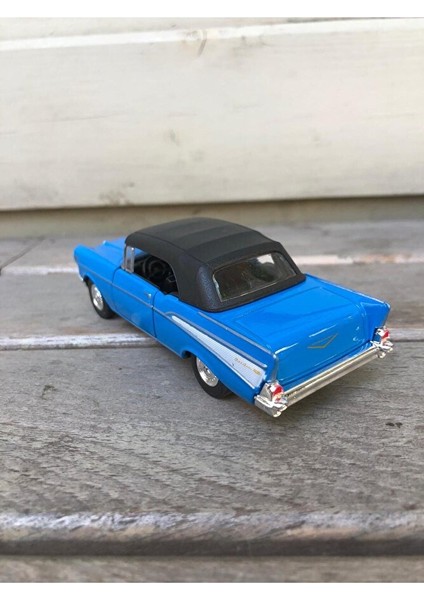 Welly 1957 Chevrolet Bel Air Diecast Metal Araba Model Araba Oyuncak Araba Çek Bırak Araba 12 cm modelleri