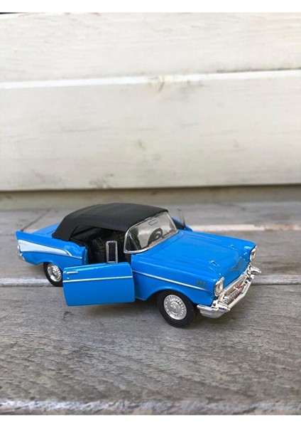 Welly 1957 Chevrolet Bel Air Diecast Metal Araba Model Araba Oyuncak Araba Çek Bırak Araba 12 cm fırsatları