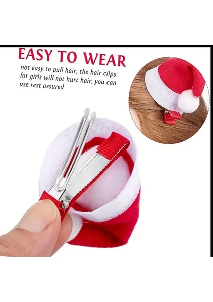 2'li Yılbaşı Noel Şapkalı Saç Tokaları fiyatları
