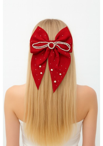 Inci Detaylı Fiyonk Desenli Zarif Otomatik Toka