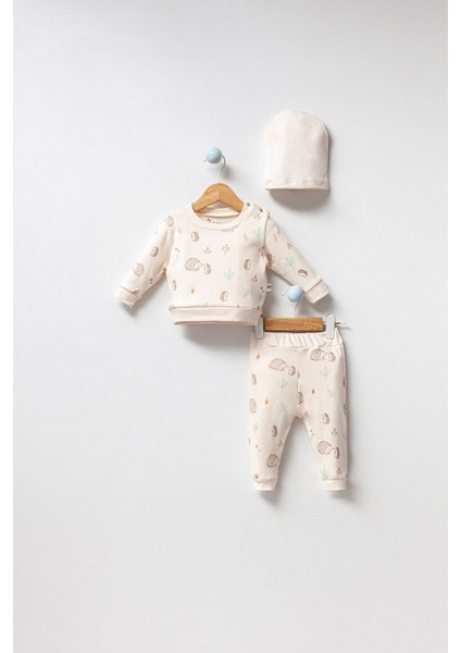 Kirpi Baskılı Omuzdan Patlı Takım