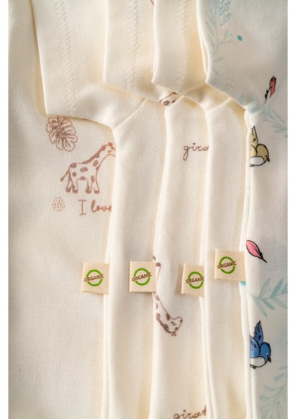 %100 Organik Pamuk Sevimli Yavru Kuş 2'li Bebek Body Set indirimleri