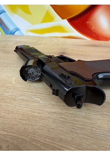 Oyuncak Focus Bang Full Metal Gerçekçi Tasarımlı Tabanca Mantar Mermi Kapsül Patlatan Silah indirimleri