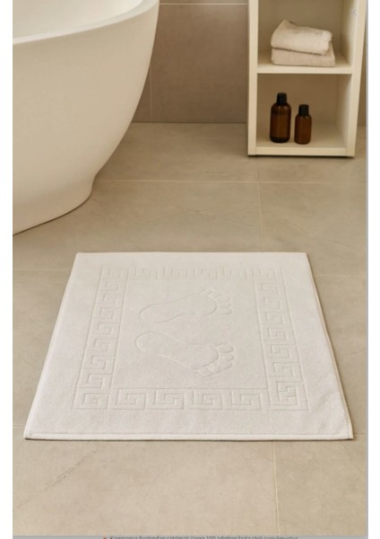 3'lü Ayak Izli Bukle Ayak Havlusu Seti 250 Gram - Paspas Banyo Seti (3 Adet)