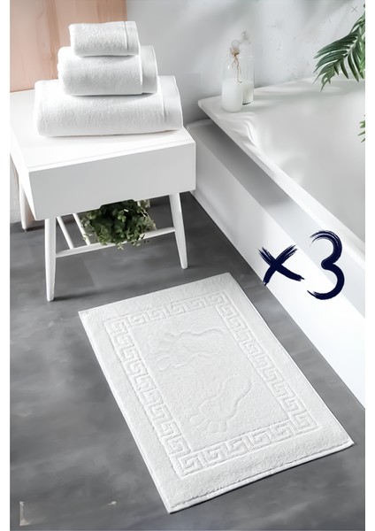 3'lü Ayak Izli Bukle Ayak Havlusu Seti 250 Gram - Paspas Banyo Seti (3 Adet) fiyatları