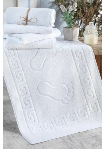 3'lü Ayak Izli Bukle Ayak Havlusu Seti 250 Gram - Paspas Banyo Seti (3 Adet) fırsatları