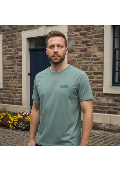 Kurukafa Baskılı Mavi Oversize Tişört fiyatları