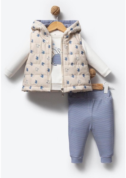 My Little Whale Erkek Bebek Yelekli 3'lü Takım