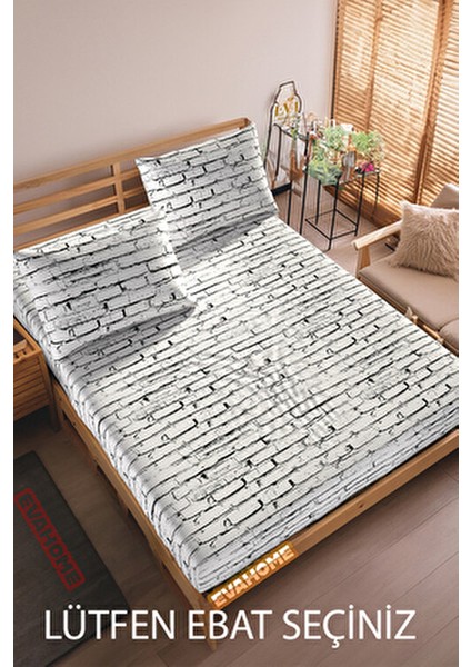 Beyaz Renkli Ekose Desenli Lastikli Çarşaf Seti %70 Pamuk %30 Polyester 100 x 200 cm fiyatları