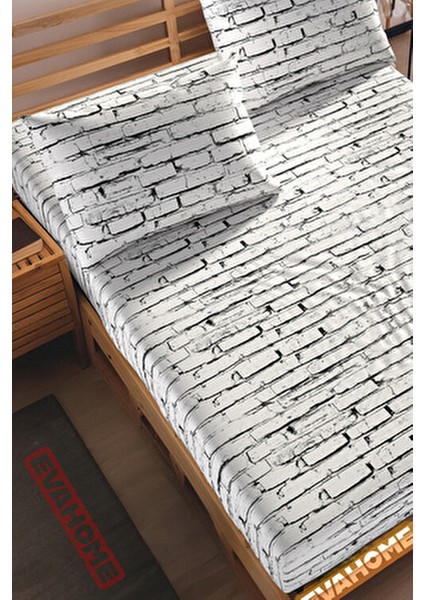 Beyaz Renkli Ekose Desenli Lastikli Çarşaf Seti %70 Pamuk %30 Polyester 100 x 200 cm indirimleri