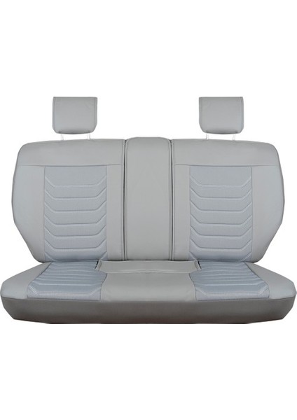 Aldysm Honda Civic Uyumlu Lüx Deri Oto Koltuk Kılıfı Ön Arka Takım Kemer Serisi Açık Gri modelleri