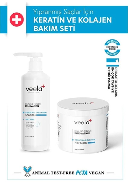 Yıpranmış Saçlar Için Keratin ve Kolajen Bakım Seti