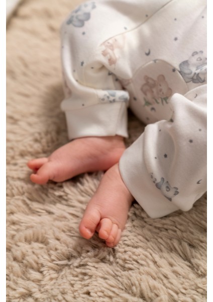 %100 Organik Pamuk Tropical Koala Fermuarlı Bebek Tulum modelleri