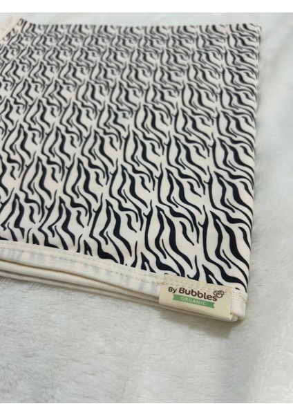 Zebra Desen %100 Pamuk Çift Katlı 85X85 cm Bebek Battaniyesi
