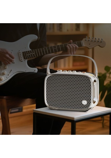 Songbird Ultra 100W Çift Mikrofonlu Karaoke Bluetooth Hoparlör, Taşınabilir Ses Bombası, 8 Saate Varan Çalma Süresi, Kablosuz, Tf/aux/usb/bluetooth5.2, Beyaz