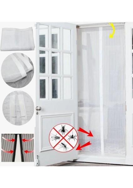 Mıknatıslı Kapı Sinekliği Tül Perde 105 x 210 cm (5314) fırsatları