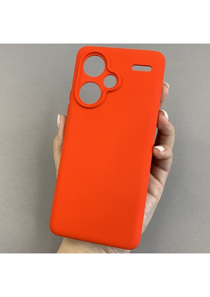 Xiaomi Note 13 Pro Plus Uyumlu Kırmızı Silikon Esnek Kamera Korumalı Kılıf