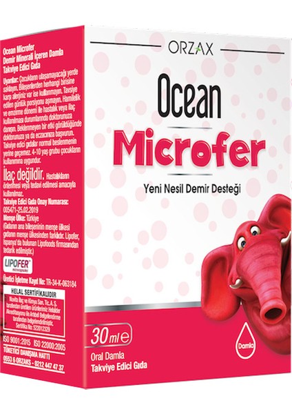 Ocean Microfer 30 ml Demir Desteği Takviye Edici Gıda