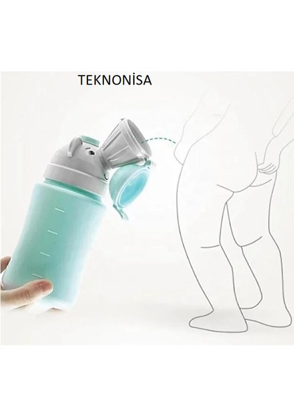 Mavi Taşınabilir Fincan Çocuk Bebek Pisuar Acil Tuvalet Çocuk Lazımlık Işemek Şişesi Idrar Kutusu