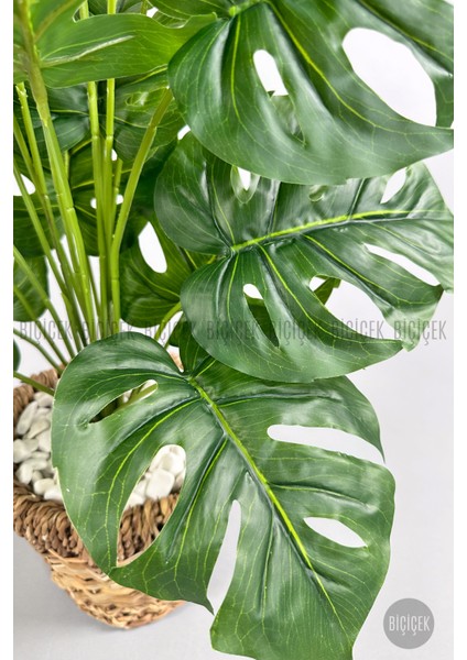Yapay Monstera Deve Tabanı 65-70 cm Hasır2