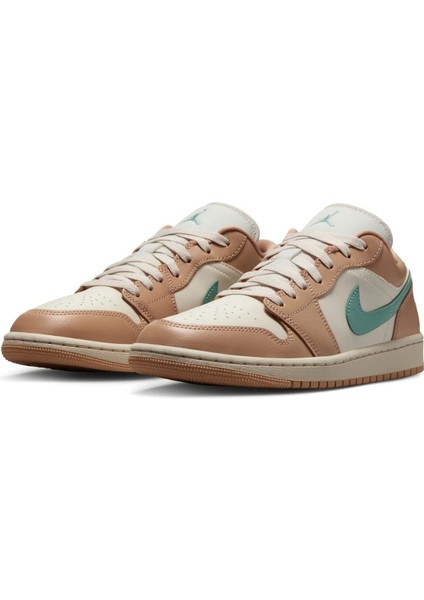 Air Jordan 1 Low Leather Sneaker Unisex Hakiki Deri Günlük Spor Ayakkabı Krem modelleri