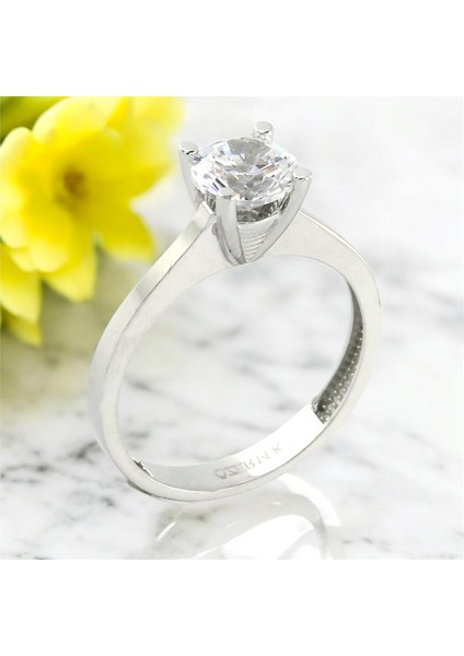 14 Ayar Altın Tektaş Yüzük - 0201183 fiyatları