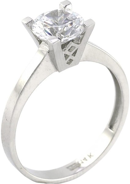 14 Ayar Altın Tektaş Yüzük - 0201197