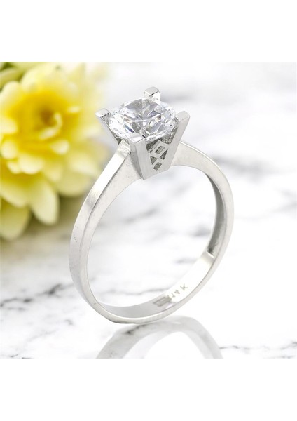 14 Ayar Altın Tektaş Yüzük - 0201197 fiyatları