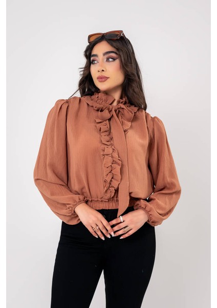 Kol Ve Bel Lastik Bağlama Detaylı Bluz BLZ630 indirimleri