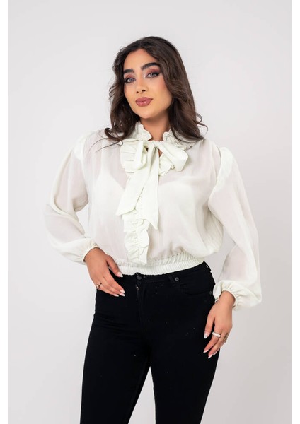 Kol Ve Bel Lastik Bağlama Detaylı Bluz BLZ630 indirimleri