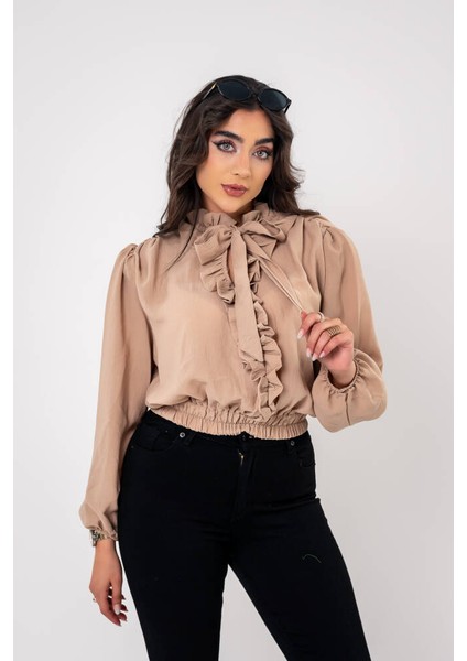 Kol Ve Bel Lastik Bağlama Detaylı Bluz BLZ630 indirimleri