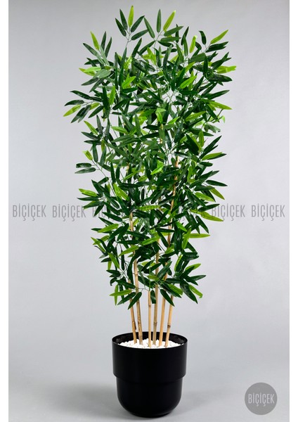 Yapay Bambu Ağacı 6 Dallı 150 cm Yoğun Yapraklı Kuple Saksıda