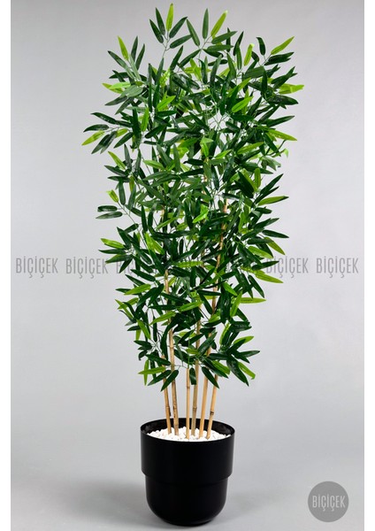 Yapay Bambu Ağacı 6 Dallı 150 cm Yoğun Yapraklı Kuple Saksıda