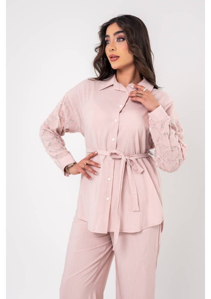 Kemer Aksesurlı Yıpratma Detaylı Ceket Pantolon Takım TKM16051 indirimleri