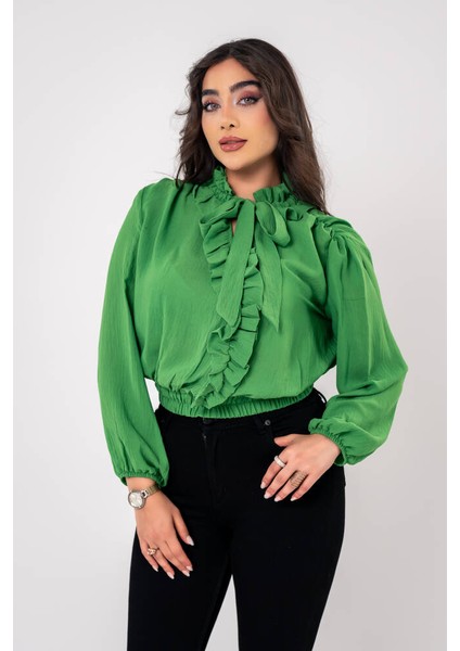 Kol Ve Bel Lastik Bağlama Detaylı Bluz BLZ630 indirimleri