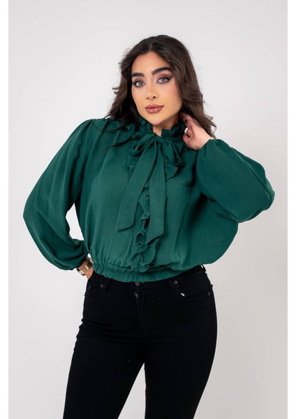 Kol Ve Bel Lastik Bağlama Detaylı Bluz BLZ630 indirimleri