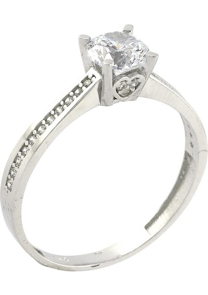 14 Ayar Altın Tektaş Yüzük - 0201188