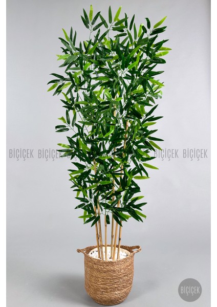 Yapay Bambu Ağacı 6 Dallı 150 cm Yoğun Yapraklı Hasır Saksı1 fırsatları