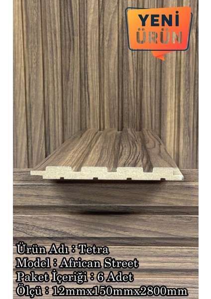 Mdf Duvar Paneli ve Duvar Lambrisi ve Dekoratif Paneli 15X280 (6'lı Paket)