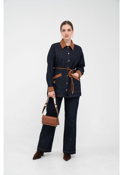 Tokalı Kemer Detaylı Çift Parça Kadın Takım 1755