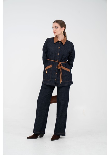 Tokalı Kemer Detaylı Çift Parça Kadın Takım 1755