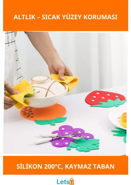 Çok Amaçlı Silikon Isıya Dayanıklı Altlık Eğlenceli Tasarım
