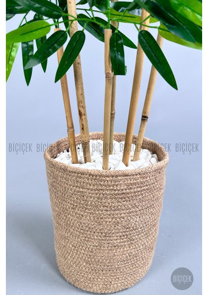 Yapay Bambu Ağacı 6 Dallı 150 cm Yoğun Yapraklı Jüt Saksıda fırsatları
