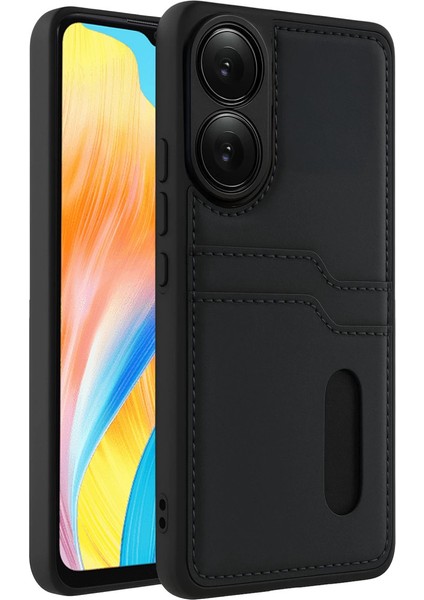 A38 Sara Kartvizitli Deri Kılıf - Siyah