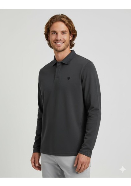 Jprccrodney Ls Polo Yaka Koyu Gri Erkek Sweat Shirt 12259645 indirimleri