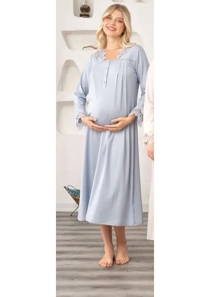 Bone 5911 Kadın Lohusa Müslim Yaka Gecelik